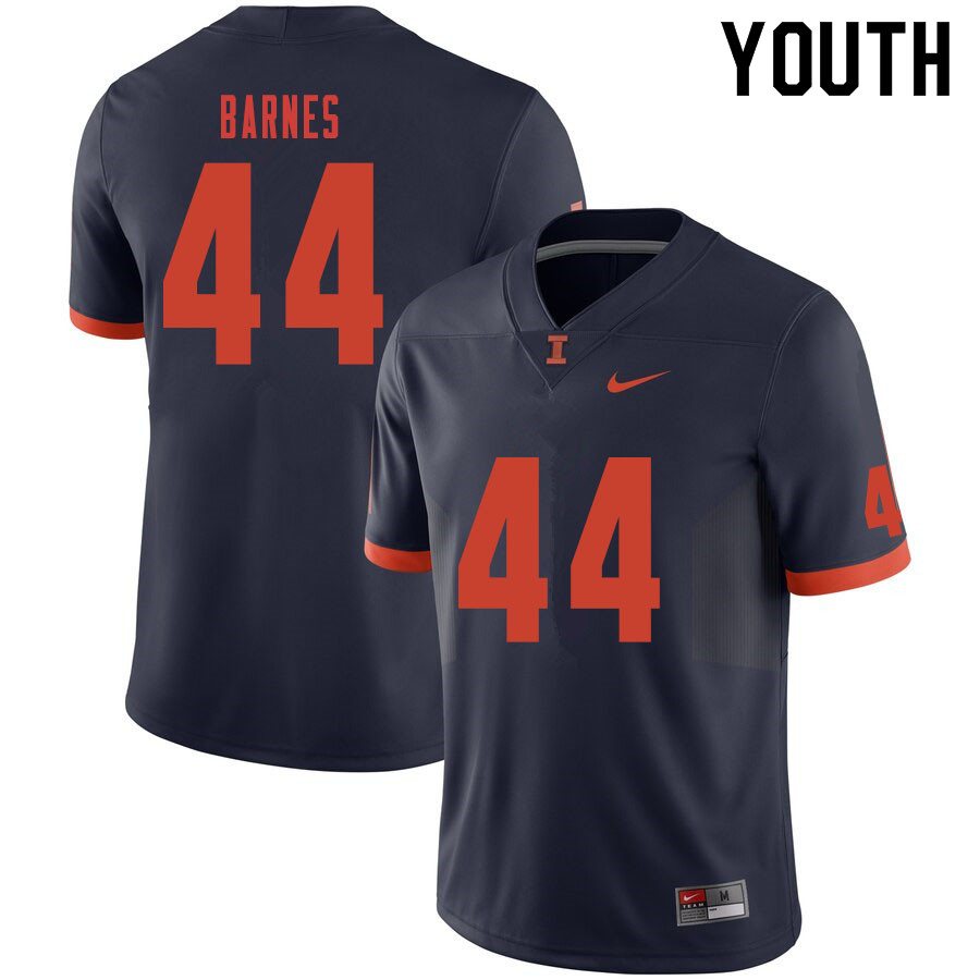 Youth #44 Tarique Barnes Illinois Fighting Illini College Football Jerseys Sale-Navy - Click Image to Close